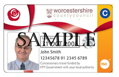 Example photo of a disabled person\u2019s bus pass with the whole card in frame.